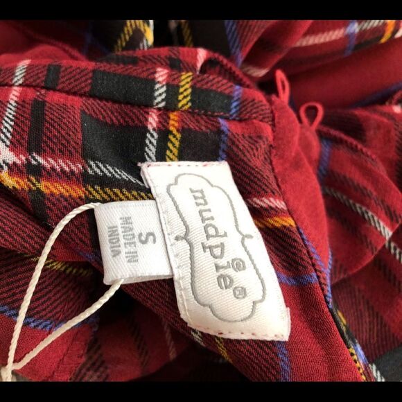 Mudpie plaid ruffled top long sleeve. Ramona top lined, adorable for Christmas! - Picture 6 of 8